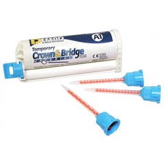 TEMPORARY CROWN & BRIDGE MATERIAL, 76g (50ml) Cartridges, 10:1 10 MIX TIPS
